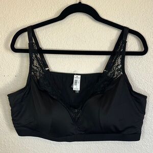 Elegant Black Lace Trim Bra